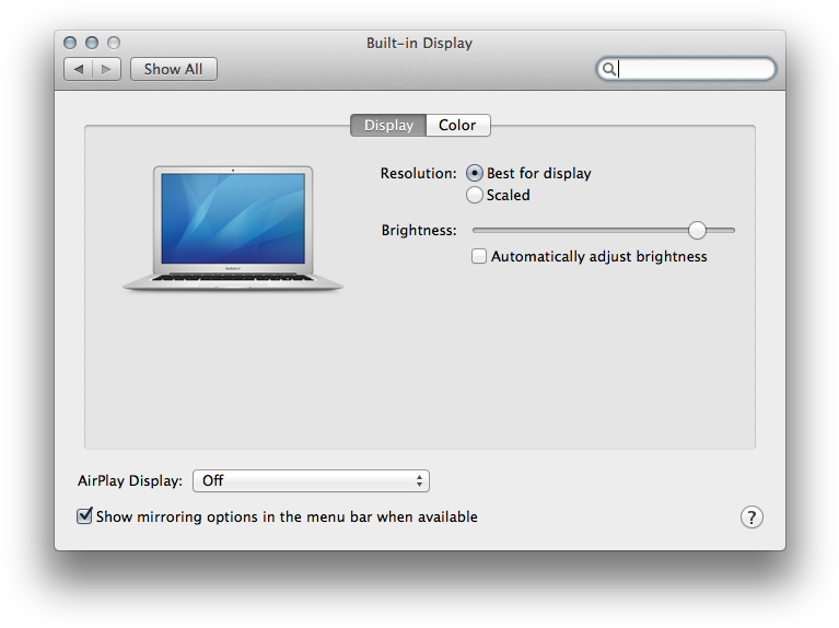 Airplay Sys Pref - Brightness (782x589), Png Download
