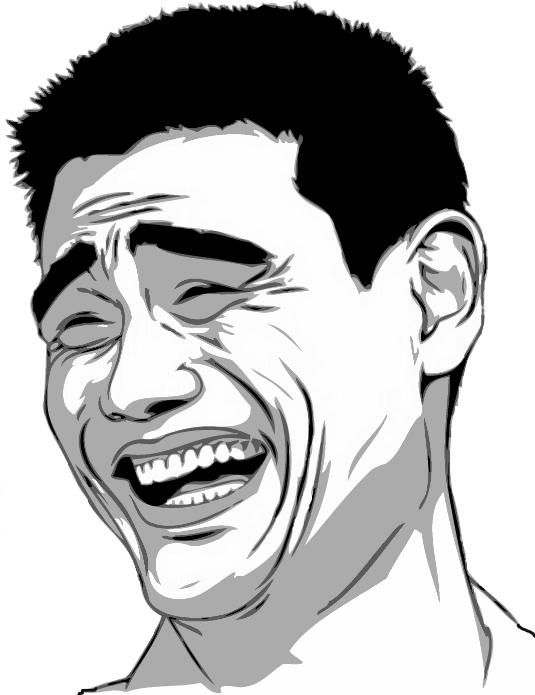 Memes Fondo Transparente - Laughing Meme Face Png (1068x1387), Png Download