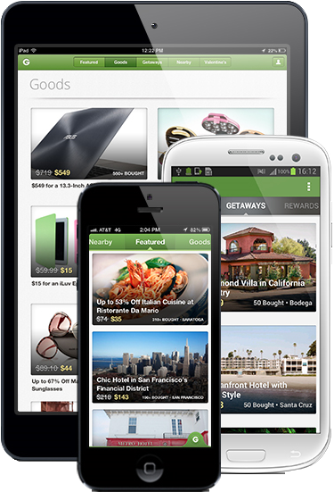 Groupon Customers 'more Engaged' On Mobile Than Desktop - Groupon Mobile App (555x564), Png Download