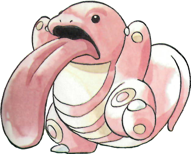 Lickitung Pokemon Red And Green Official Art - Pokemon Red Lickitung (630x511), Png Download