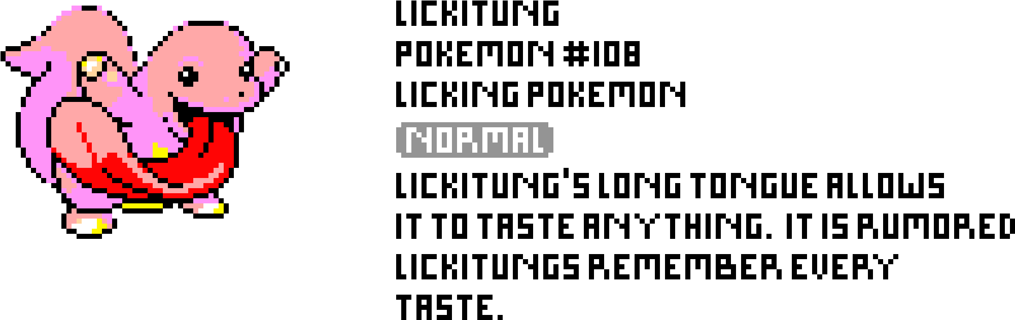 Lickitung Pokedex - Invertebrate (2080x740), Png Download