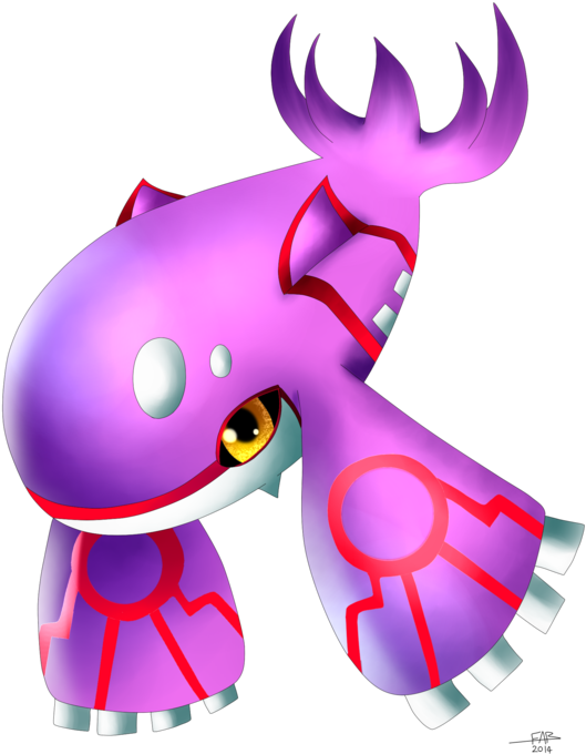 Shiny Kyogre - Drawing (600x758), Png Download