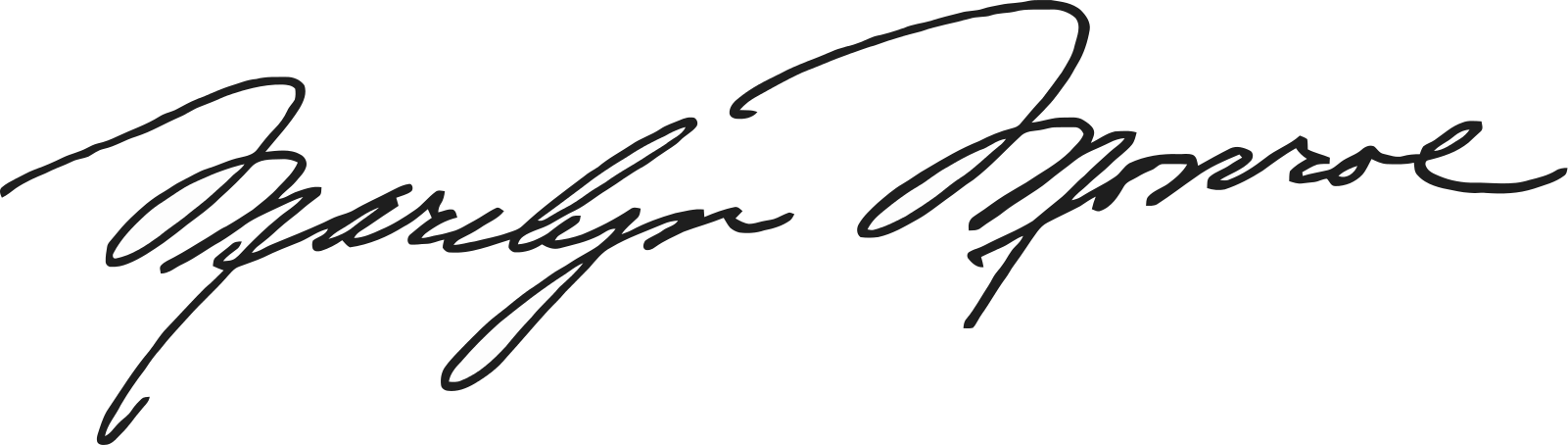 1601px-marilyn Monroe Signature - Marilyn Monroe Signature (1601x454), Png Download