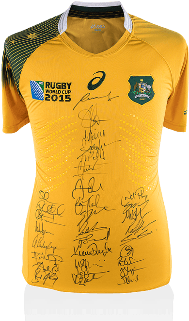 Australia Rugby Union Entire 2015 World Cup Team Signed - 2015 Rugby World Cup (650x665), Png Download