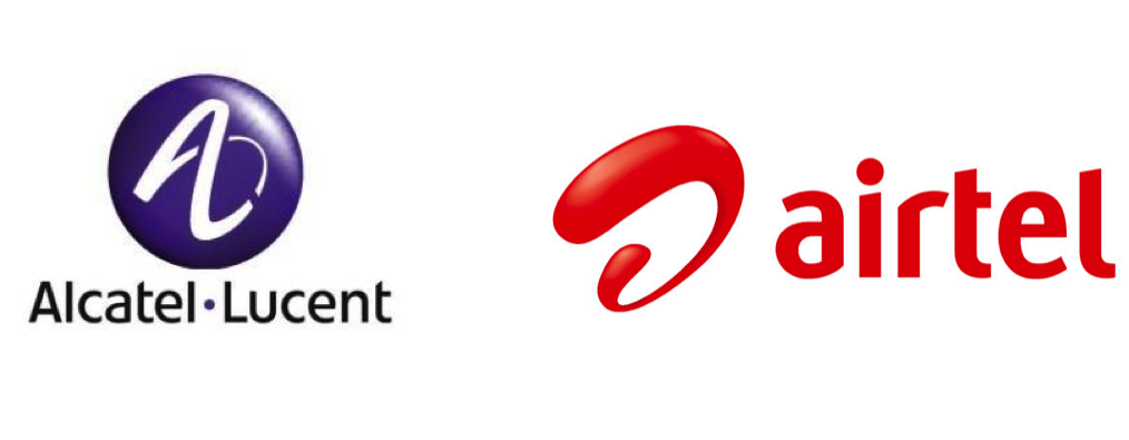 Alcatel-lucent To Build Airtel's Network Backbone Across - Alcatel Lucent (1014x395), Png Download