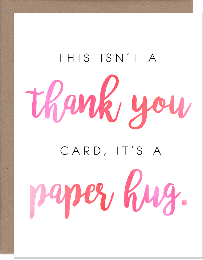 "paper Hug" Thank You Card - Mothersday Happy Mothers Day In Heaven (738x910), Png Download