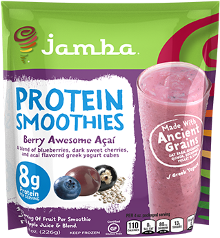 Jamba At Home Smoothies Berry Awesome Acai - Jamba Juice Acai Packet (350x381), Png Download