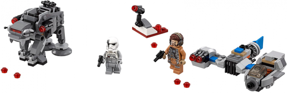 Lego Star Wars Microvaisseaux - Lego Star Wars Ski Speeder Vs First Order Walker Microfighters (980x980), Png Download