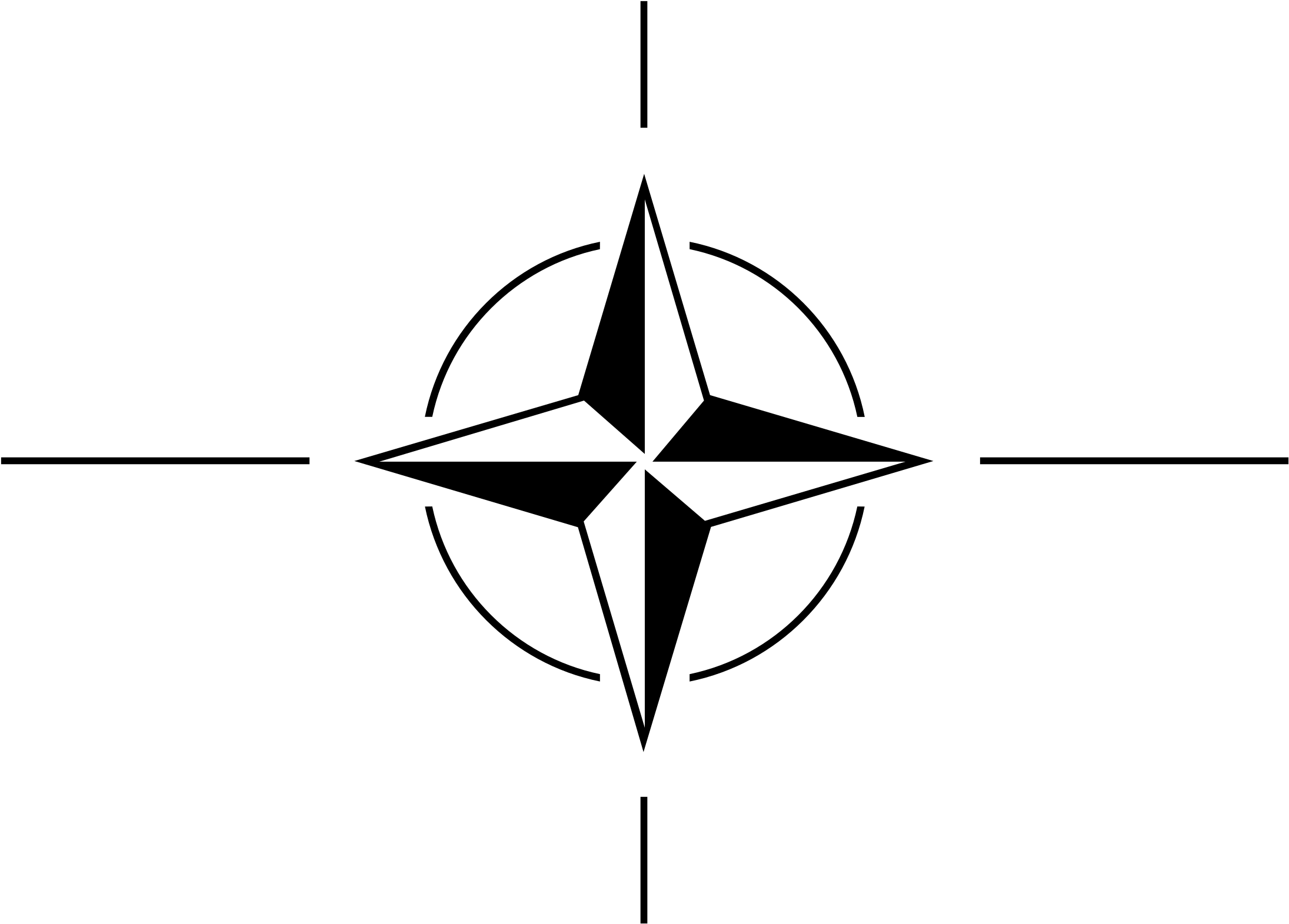 Nato Logo Png Transparent - Nato Flag Black And White (2400x2400), Png Download