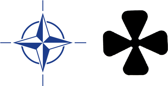 Nato Symbols - Compass Rose (578x292), Png Download