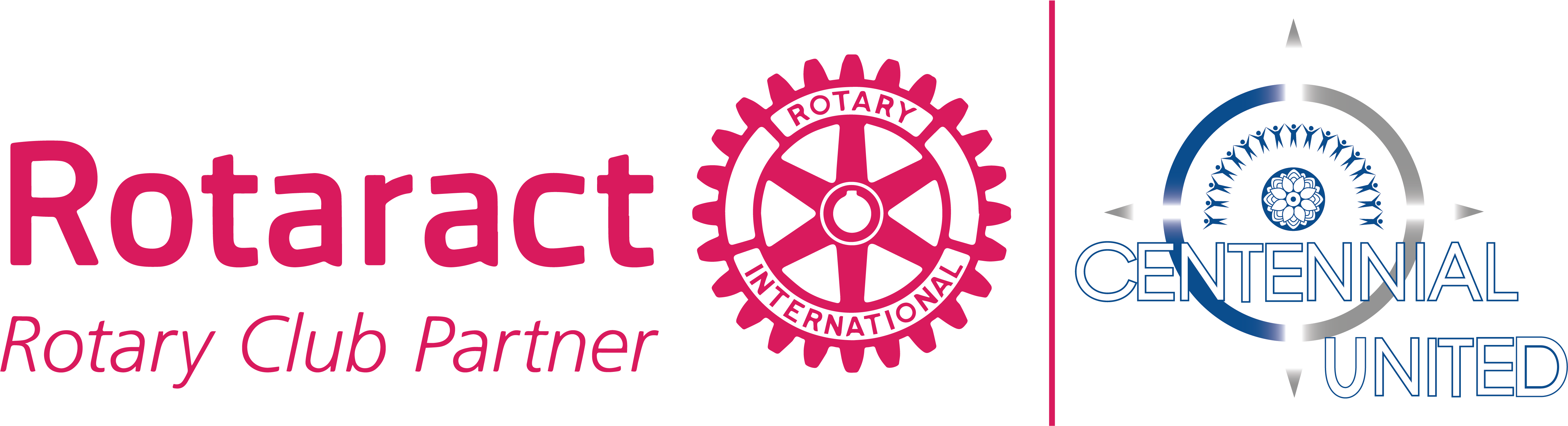 Rotaract Club Of Centennial United - Rotary Club Logo Hd Transparent (6000x1476), Png Download