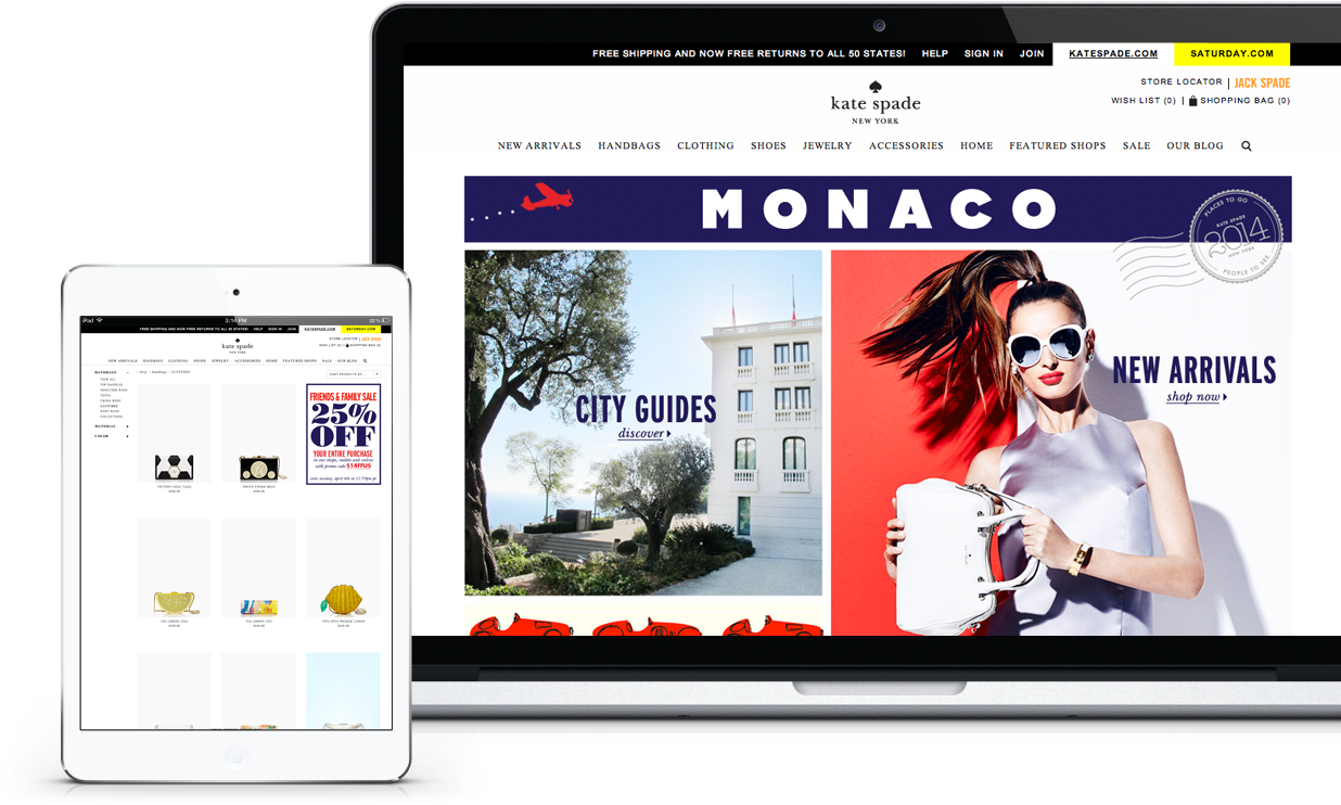 In Addition To Its Expansive Online Store, Kate Spade - Gif (1400x751), Png Download