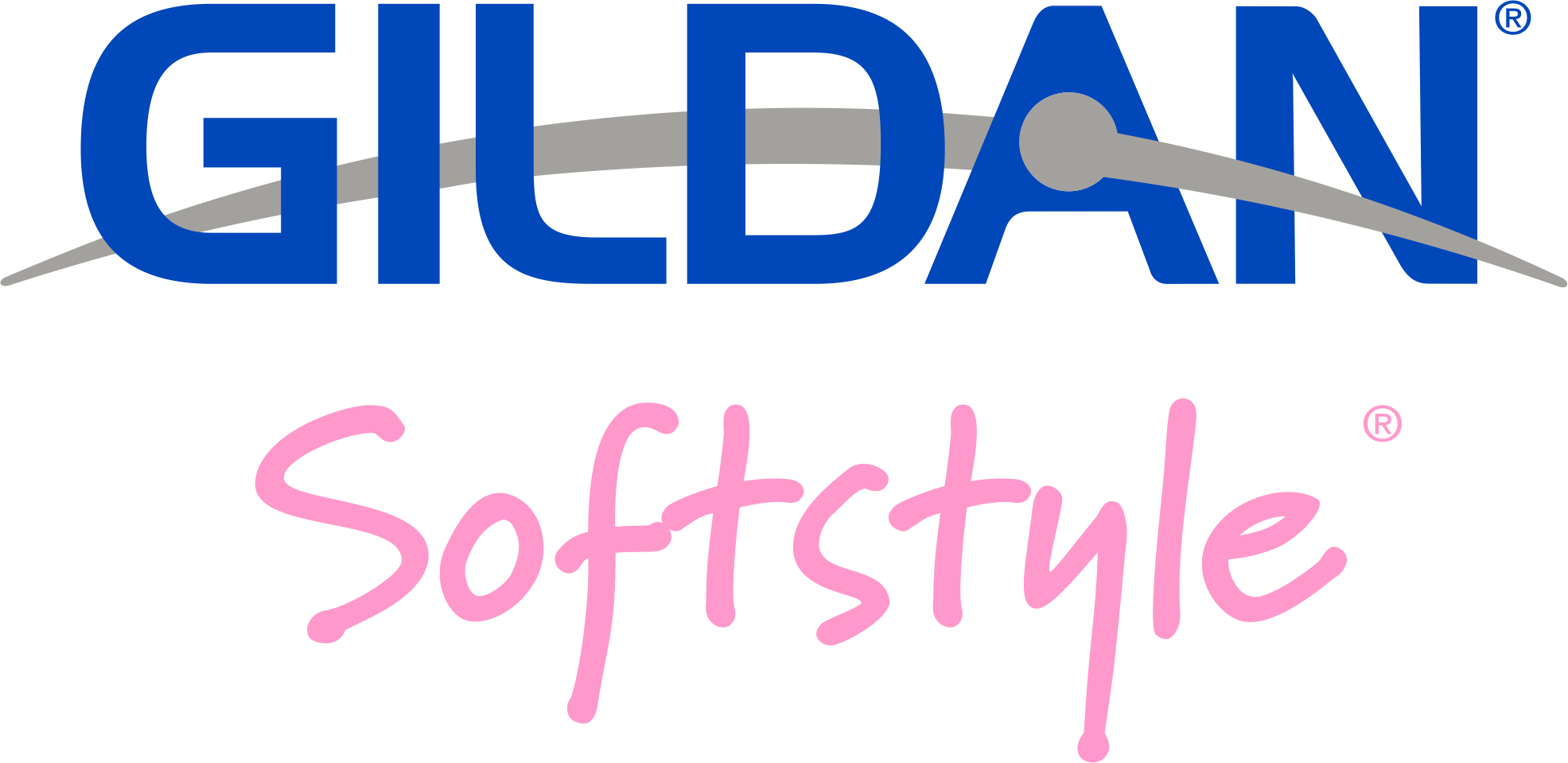 Gildan Women's Softstyle Logo - Gildan Premium Cotton Logo (1971x959), Png Download