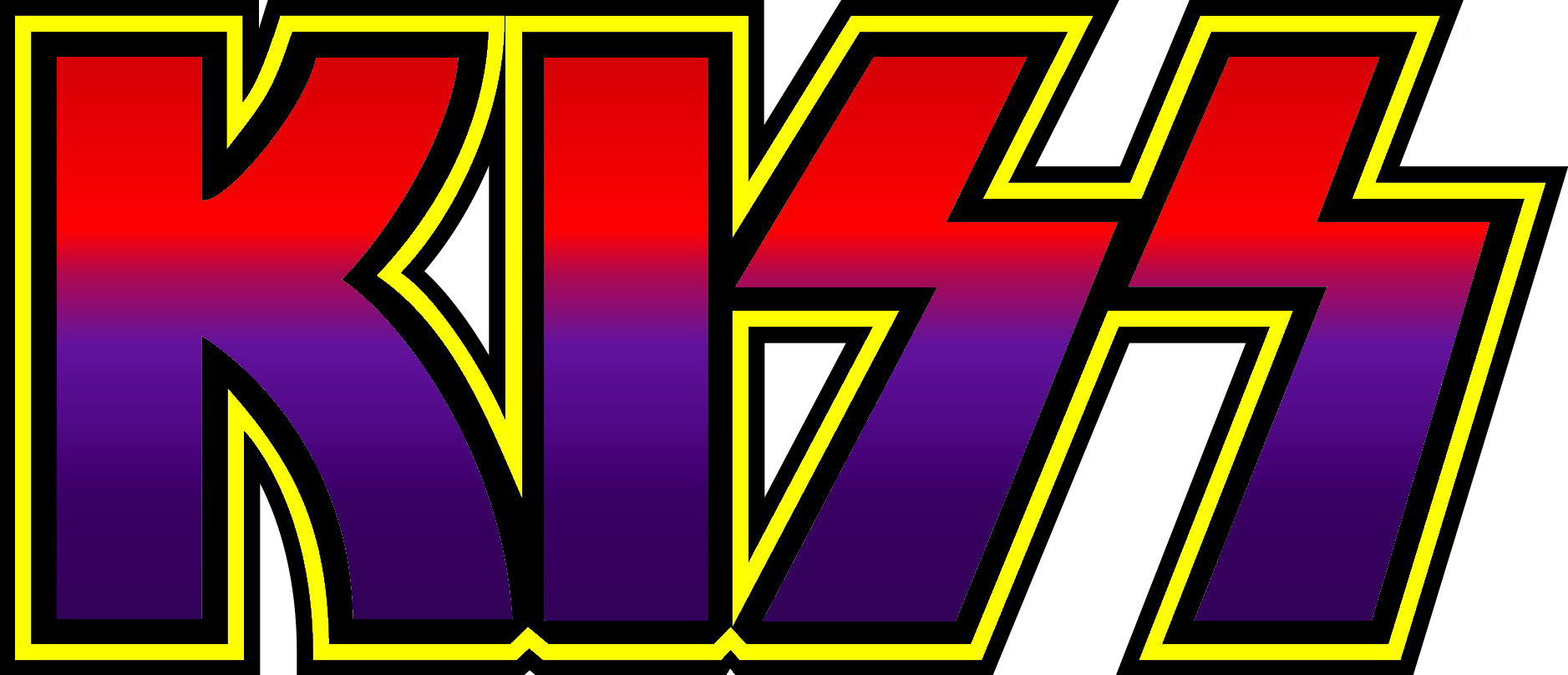 Another Home Made Kiss Logo - Kiss Logo Transparent (1877x808), Png Download