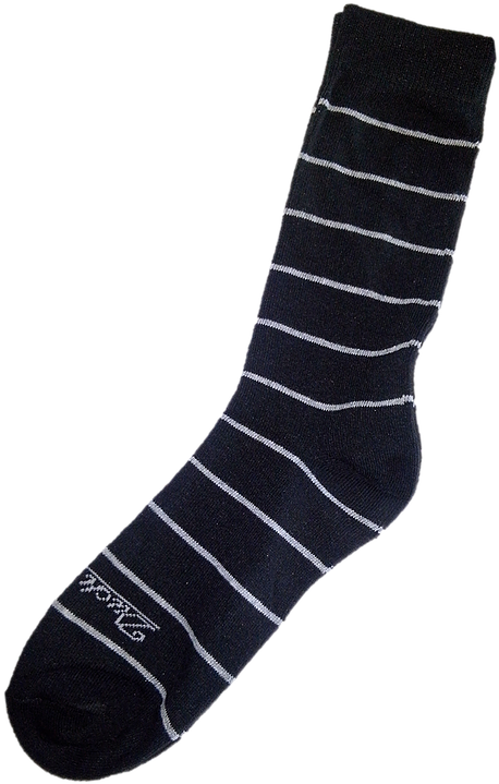 Negro Con Rayas - Sock (678x851), Png Download