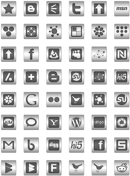 Black Inlay On Steel Social Media Icon Pack By Webtreatsetc - Icons Steel (450x592), Png Download
