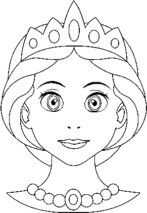 Dibujo De Cara De Princesa Para Colorear - Dibujos De Caras De Princesas (600x470), Png Download