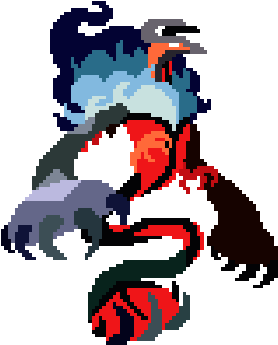 [art] Awesome Pixel Yveltal Artwork By Pixelatedcowboy - Yveltal Pixel Art (500x360), Png Download