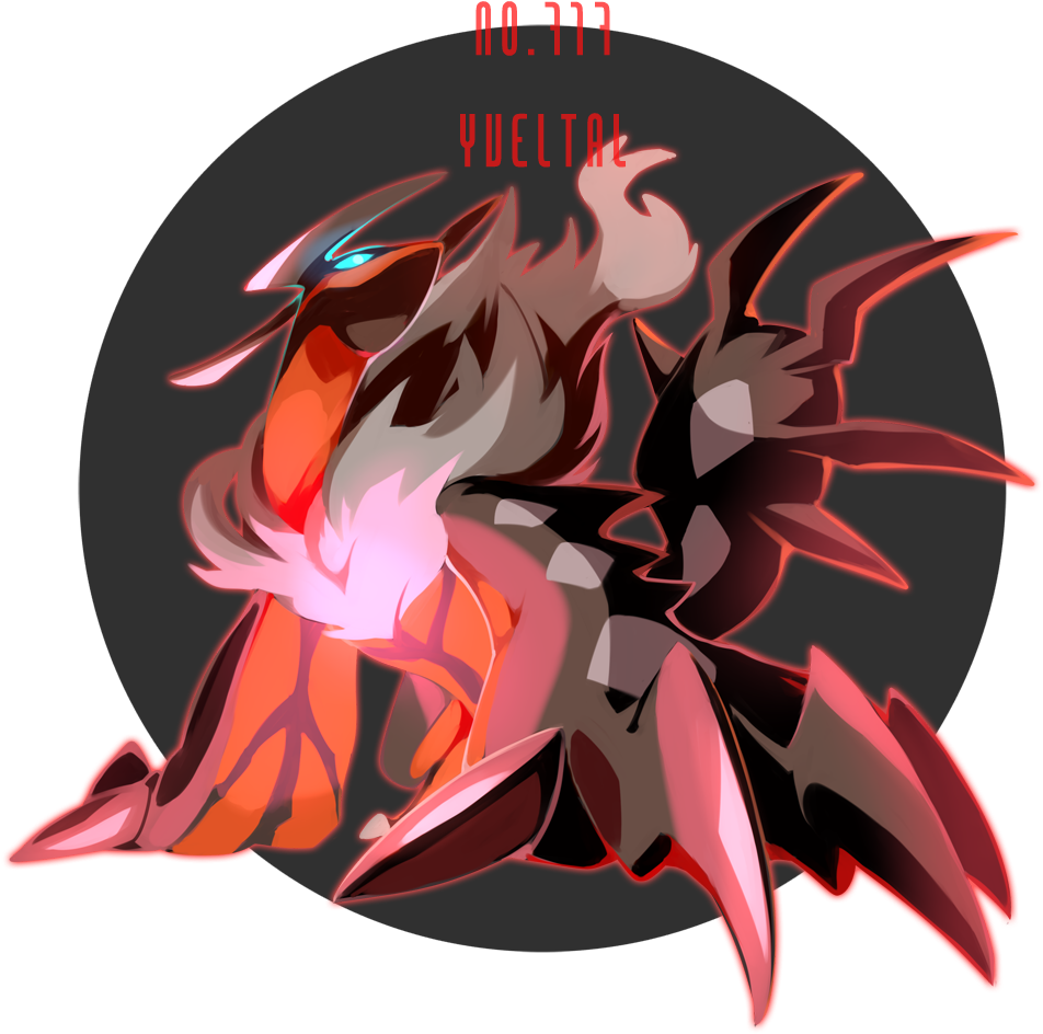 Yveltal - Illustration (1000x1000), Png Download