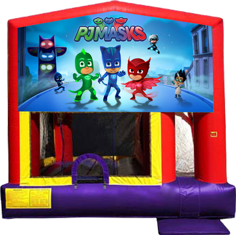 Need Pj Masks Themed Plates, Napkins And Party Favors - Pj Mask Bounce House (864x792), Png Download