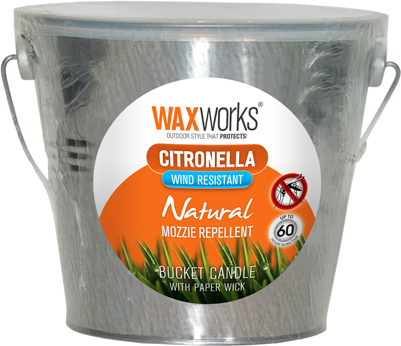 Waxworks Citronella Bucket Candle - Waxworks Citronella Candle Pillar 10cm Each (800x800), Png Download
