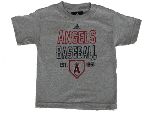 Los Angeles Angels Of Anaheim Kids Bold Base T-shirt - T-shirt (500x667), Png Download