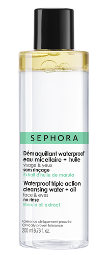 Waterproof Triple Action Cleansing Water Oil - Sephora Collection Isticí Voda A Olej Na Obliej A Oi (500x500), Png Download