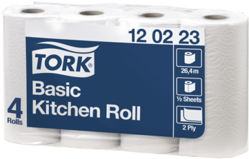 Kitchen Roll Tork Uni 2ply - Tork Hushållspapper Extra Lång (fp Om 2 Rullar) (360x360), Png Download