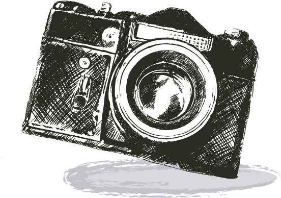 Camara-fotografica - Macchina Fotografica Old School (593x419), Png Download