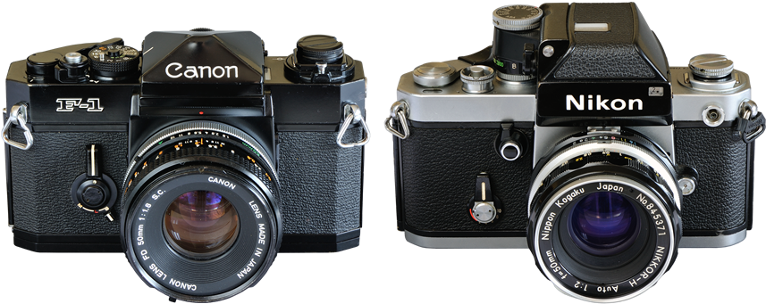 Nikon F2 Canon F-1 - Used Nikon F2 W/ 50mm 1.4 Non Ai [f] - Good (900x378), Png Download
