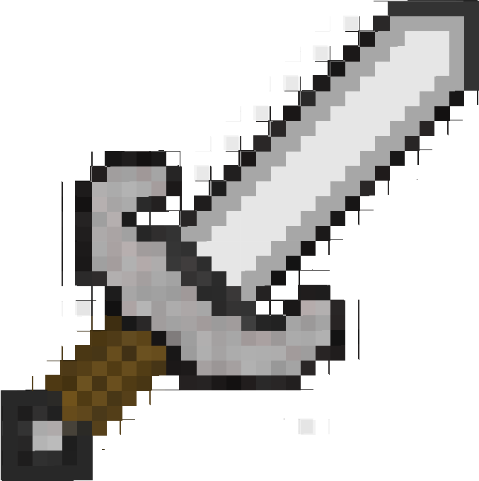 Minecraft Stone Sword - Happy Color – Color By Number (677x679), Png Download