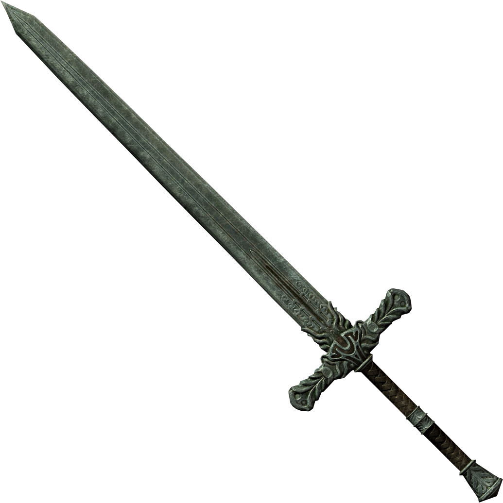 Silver Greatsword - Morrowind Swords (1035x1036), Png Download