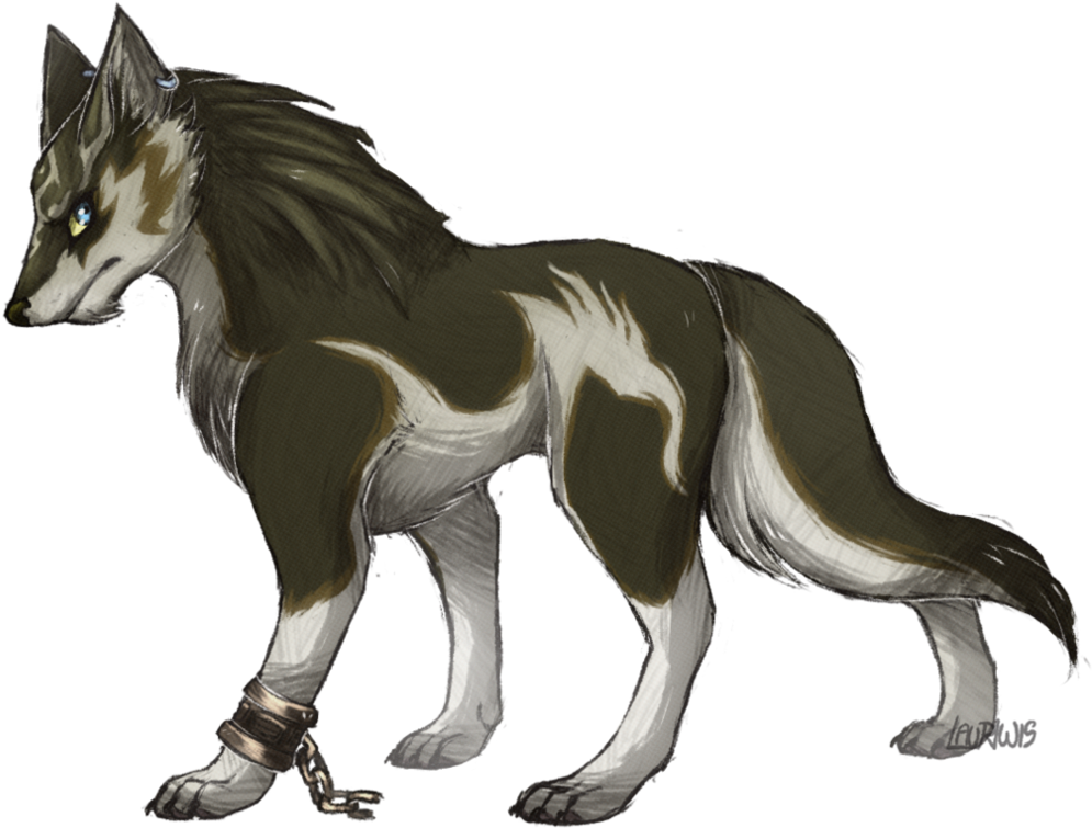 Wolf Link By Creepy-cookie Zelda Twilight Princess, - Dibujos Del Lobo De Zelda (1014x788), Png Download