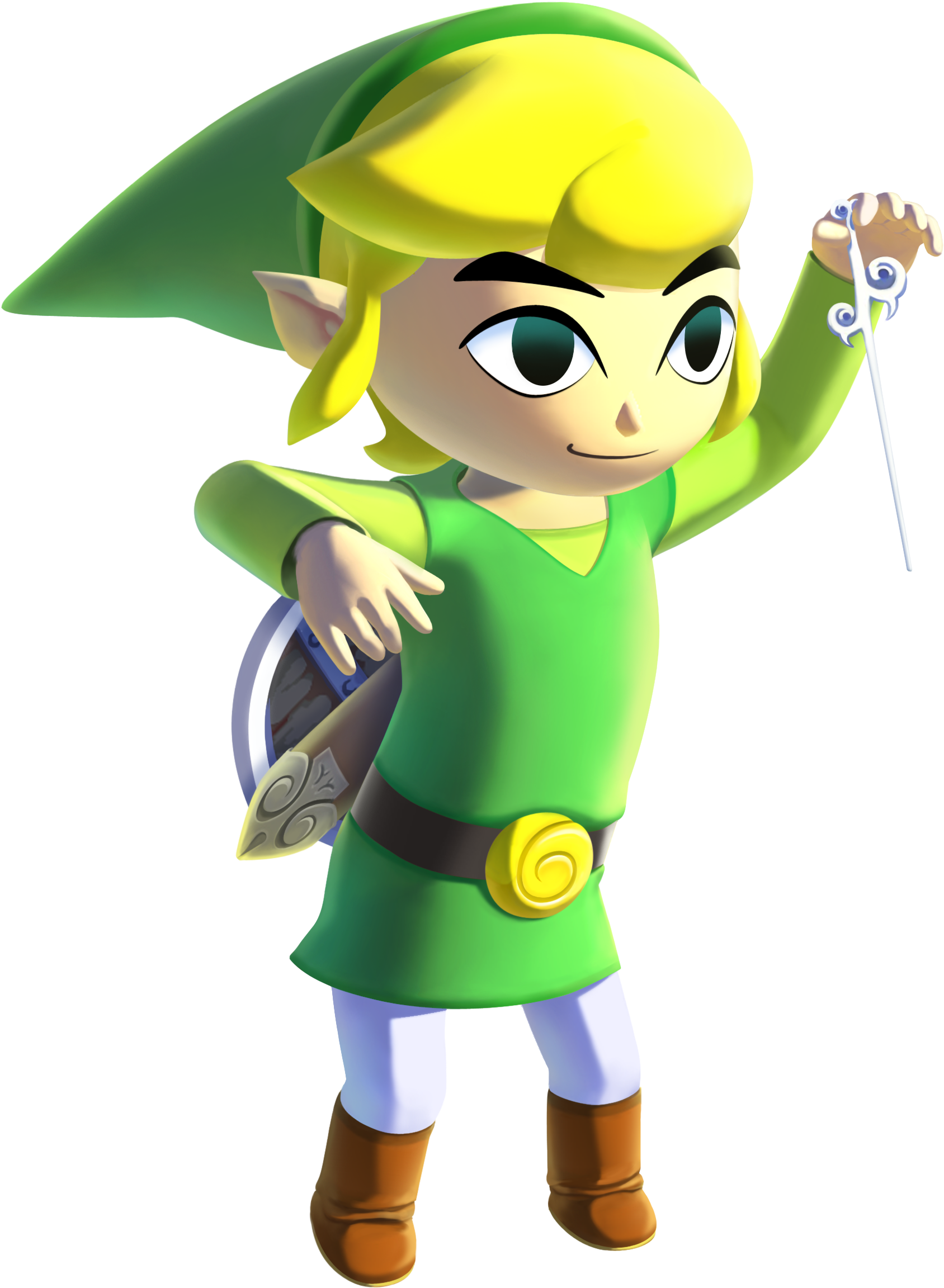 Windwakerlinkhdangled - Zelda The Wind Waker Hd Link (3000x3000), Png Download