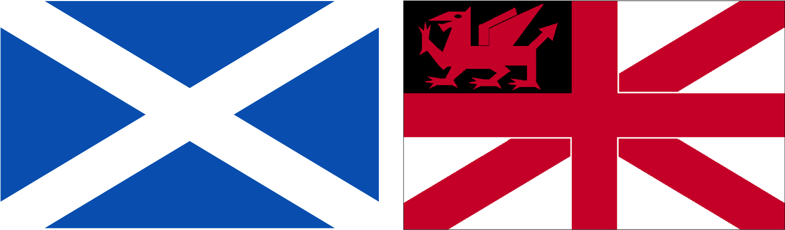 Flag Of Scotland , Right - Made In Scotland Flag (1600x501), Png Download
