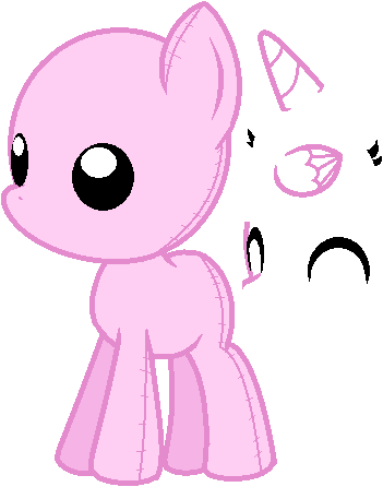 Best Of Twilight Princess Wolf Link Wallpaper Pony - Mlp Pony Plushie Base (351x446), Png Download