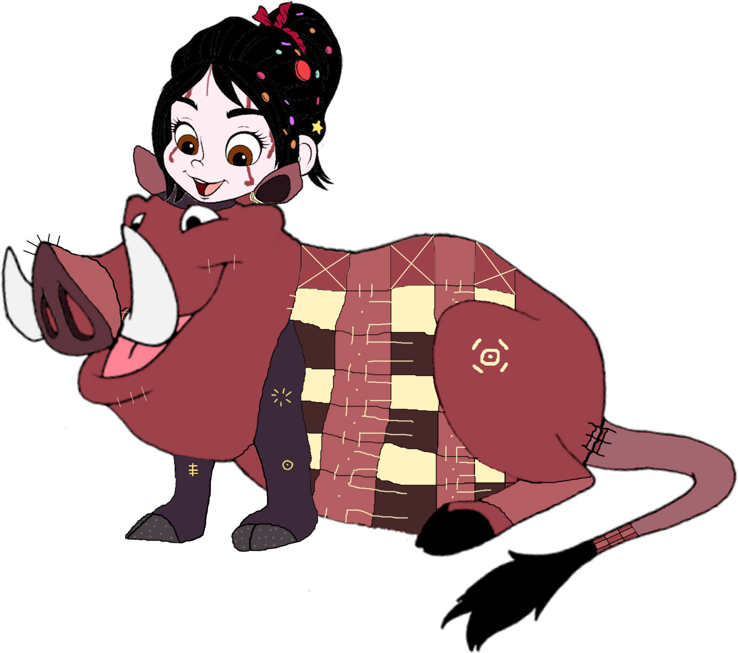 Hakuna Matata Images Vanellope Dressed As Pumbaa 3 - Vanellope Von Schweetz (1525x1360), Png Download