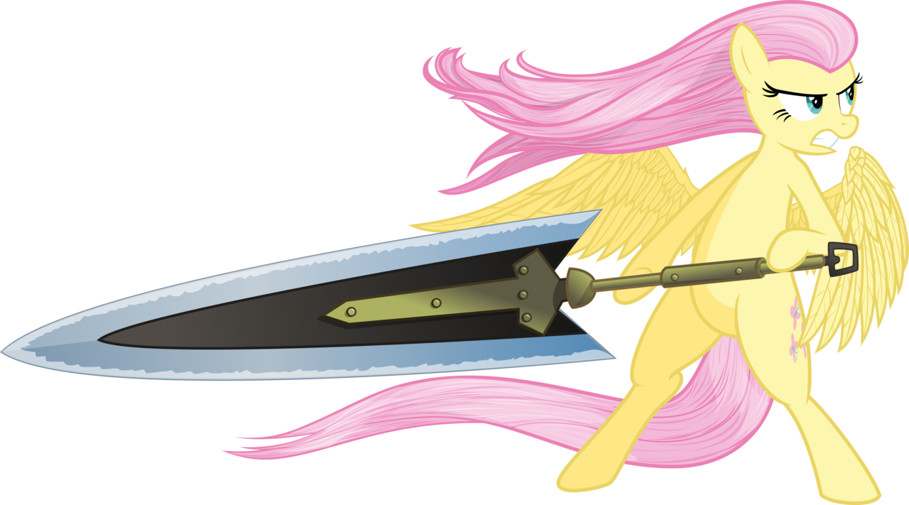 Vulthuryol00, Dexterous Hooves, Fluttershy, Greatsword, - Bowie Knife (1280x711), Png Download