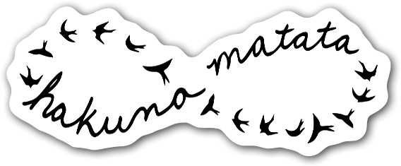 Cute Hakuna Matata Sticker - Calligraphy (600x265), Png Download