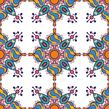 Seamless Pattern, Pattern, Seamless, Floral Png And - Tile (360x360), Png Download