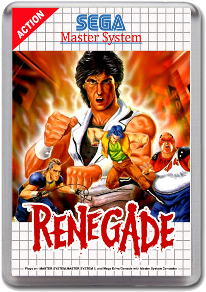 Renegade Sega Master System Game Inspired Fridge Magnet - Renegade (sega Master System) (800x800), Png Download