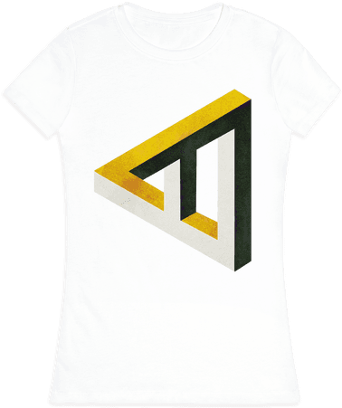 Triangle Optical Illusion Womens T-shirt - I M A Badass Mom (484x484), Png Download