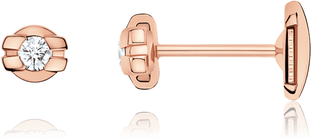 Pendiente Oro Rojo De 18 Qt Y Diamantes Ea01bg0100105 - Gold (800x1100), Png Download