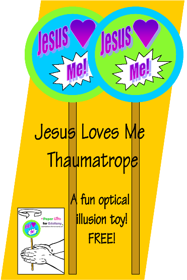 Free Thaumatrope Optical Illusion Toy For Kids With - Make A Thaumatrope (371x557), Png Download