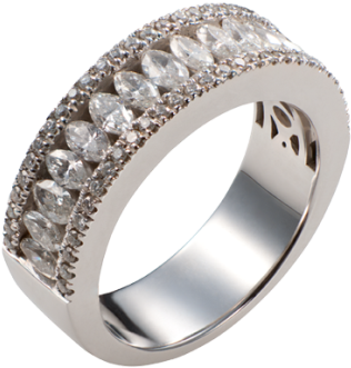 Donde Se Llevan Las Alianzas De Diamantes - Diamond (560x411), Png Download