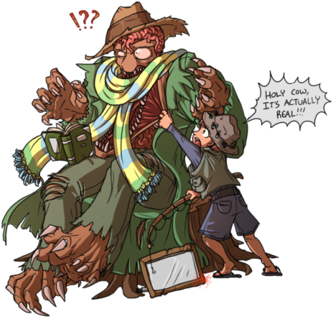 I Know A Fair Number Of Players Dislike The Angler - Face Monster Terraria Fanart (500x479), Png Download