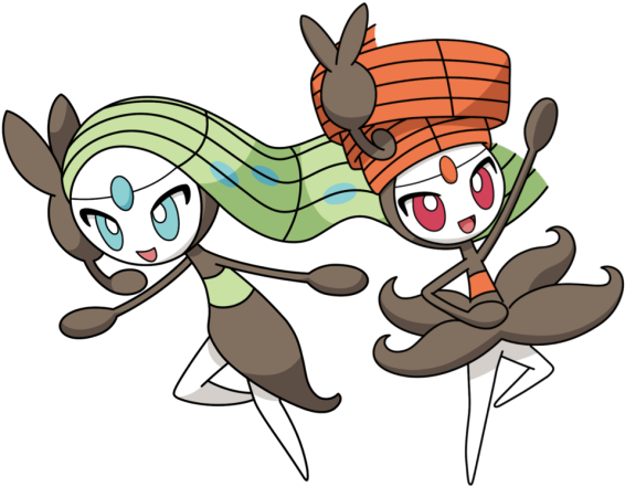 Meloetta Aria And Pirouette Forms - Meloetta Form (588x440), Png Download