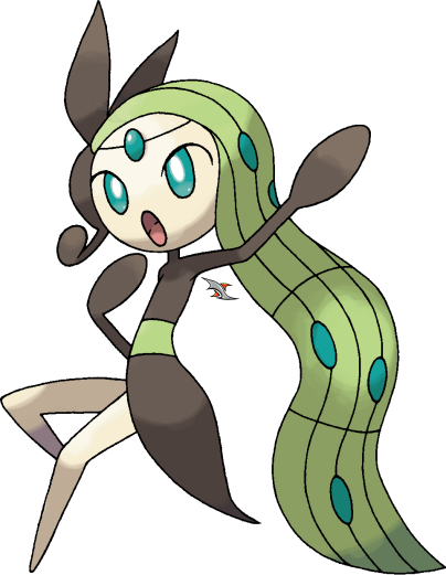Meloetta Aria Form (404x521), Png Download
