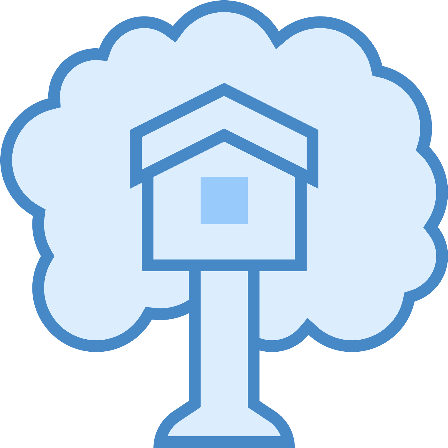 This Icon Represents Treehouse - Icon (1600x1600), Png Download