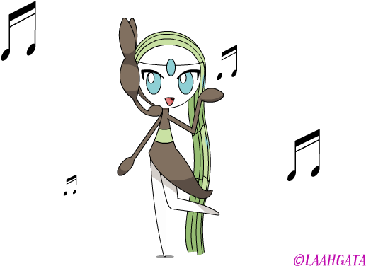 Meloetta Wallpaper - Meloetta Singing (517x386), Png Download